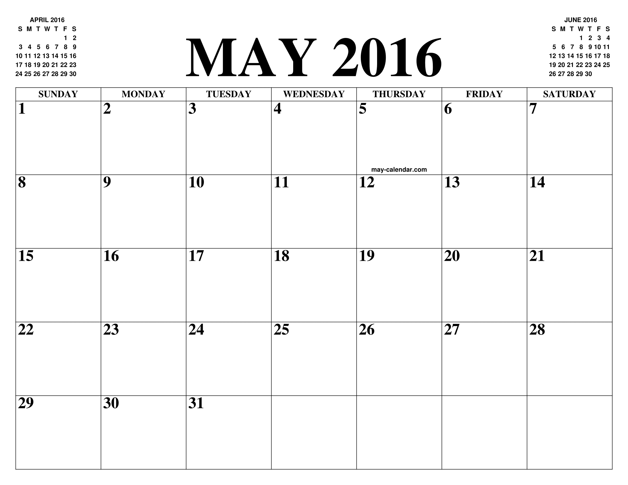 May, 2016